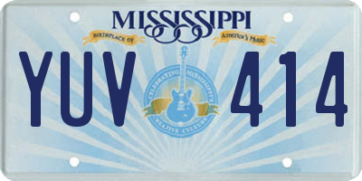 MS license plate YUV414
