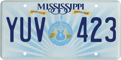 MS license plate YUV423