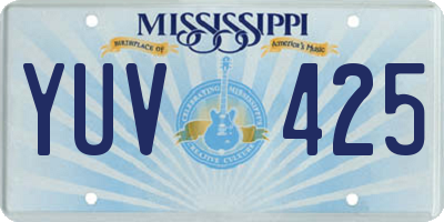 MS license plate YUV425
