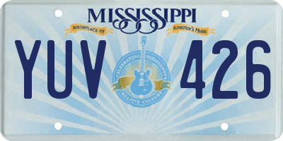 MS license plate YUV426