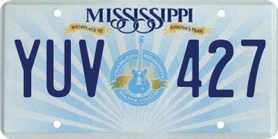 MS license plate YUV427