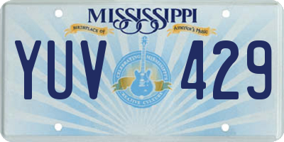 MS license plate YUV429