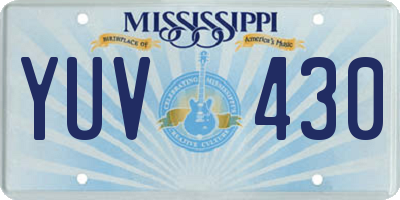 MS license plate YUV430