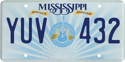 MS license plate YUV432