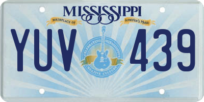 MS license plate YUV439