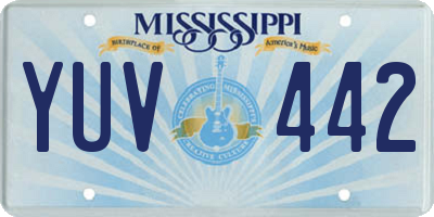 MS license plate YUV442