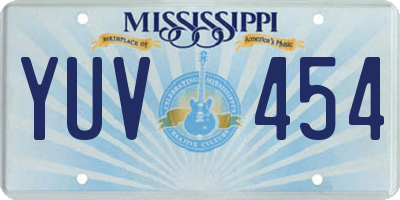 MS license plate YUV454
