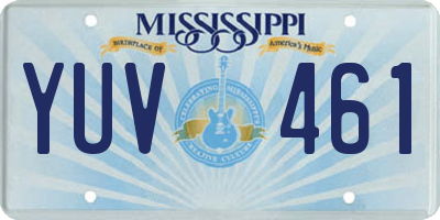 MS license plate YUV461
