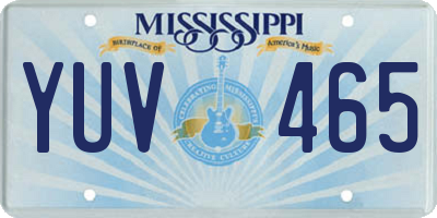 MS license plate YUV465