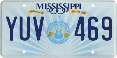 MS license plate YUV469