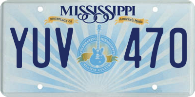 MS license plate YUV470
