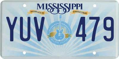 MS license plate YUV479