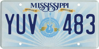 MS license plate YUV483