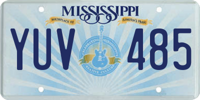 MS license plate YUV485