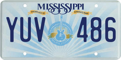 MS license plate YUV486