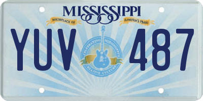 MS license plate YUV487