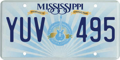 MS license plate YUV495