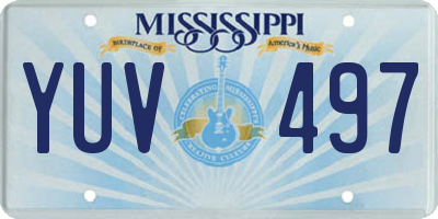 MS license plate YUV497