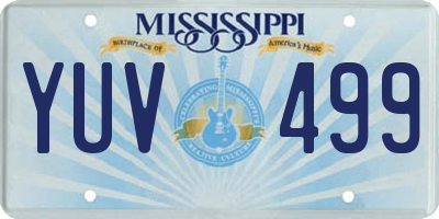 MS license plate YUV499