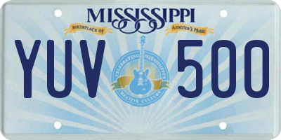 MS license plate YUV500