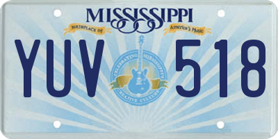 MS license plate YUV518