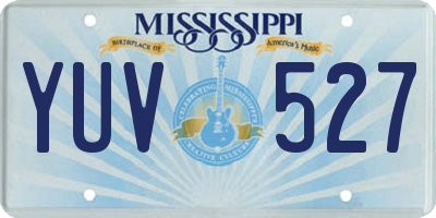 MS license plate YUV527