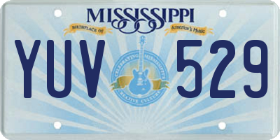 MS license plate YUV529