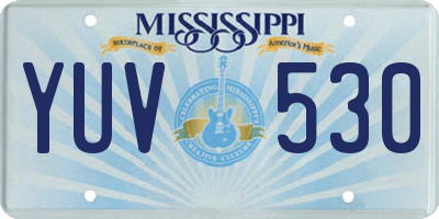 MS license plate YUV530
