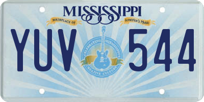 MS license plate YUV544