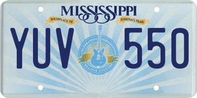 MS license plate YUV550