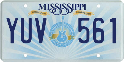 MS license plate YUV561