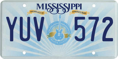MS license plate YUV572