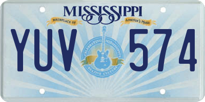 MS license plate YUV574