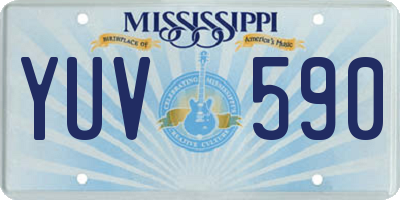 MS license plate YUV590