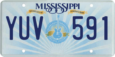 MS license plate YUV591