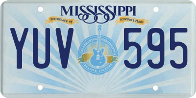 MS license plate YUV595