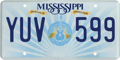 MS license plate YUV599