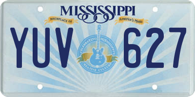 MS license plate YUV627