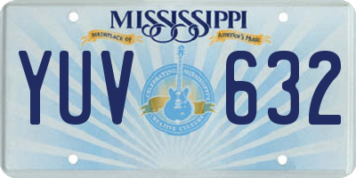 MS license plate YUV632