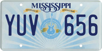 MS license plate YUV656