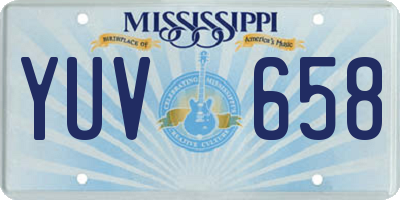MS license plate YUV658