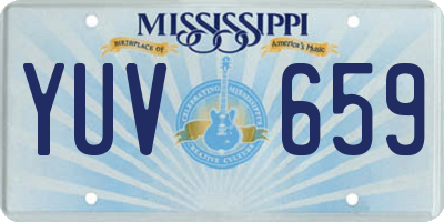 MS license plate YUV659