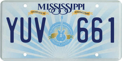 MS license plate YUV661