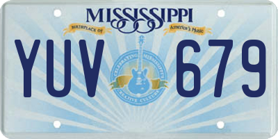 MS license plate YUV679