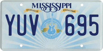 MS license plate YUV695