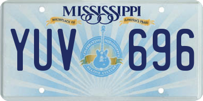 MS license plate YUV696
