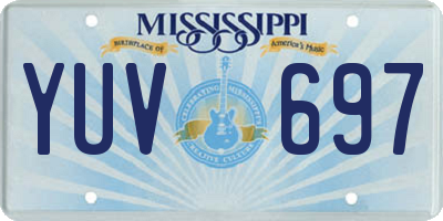 MS license plate YUV697