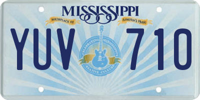 MS license plate YUV710