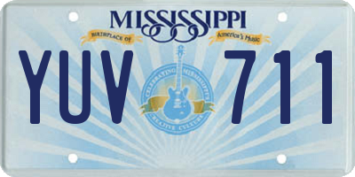 MS license plate YUV711