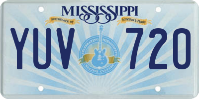 MS license plate YUV720